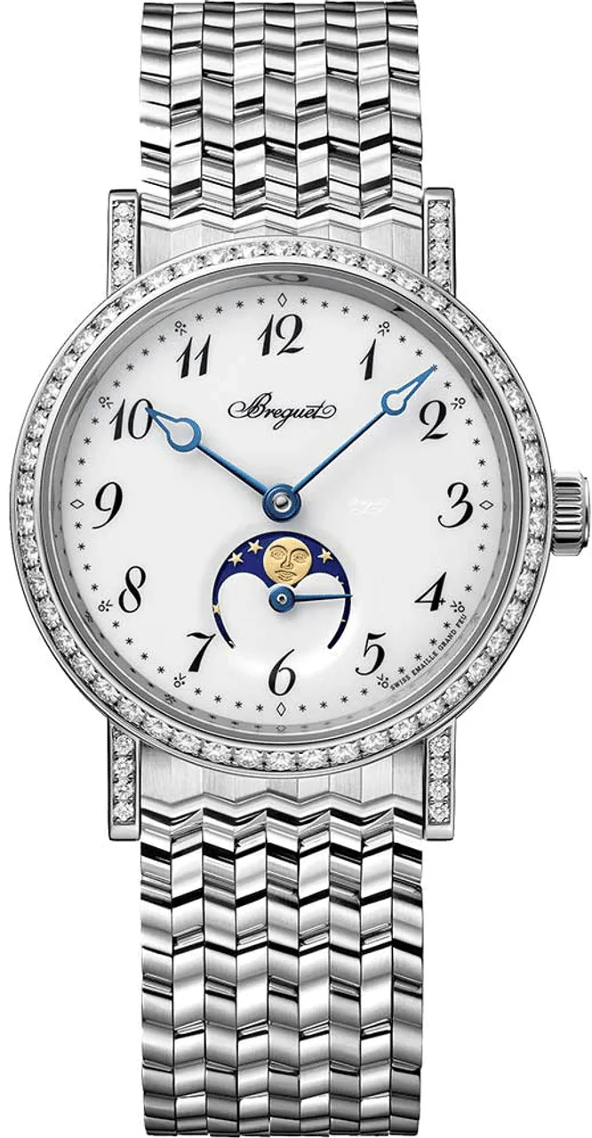 Breguet Classique 9088BB/29/BC0/DD00 30mm White gold and 18k white gold and Diamond White