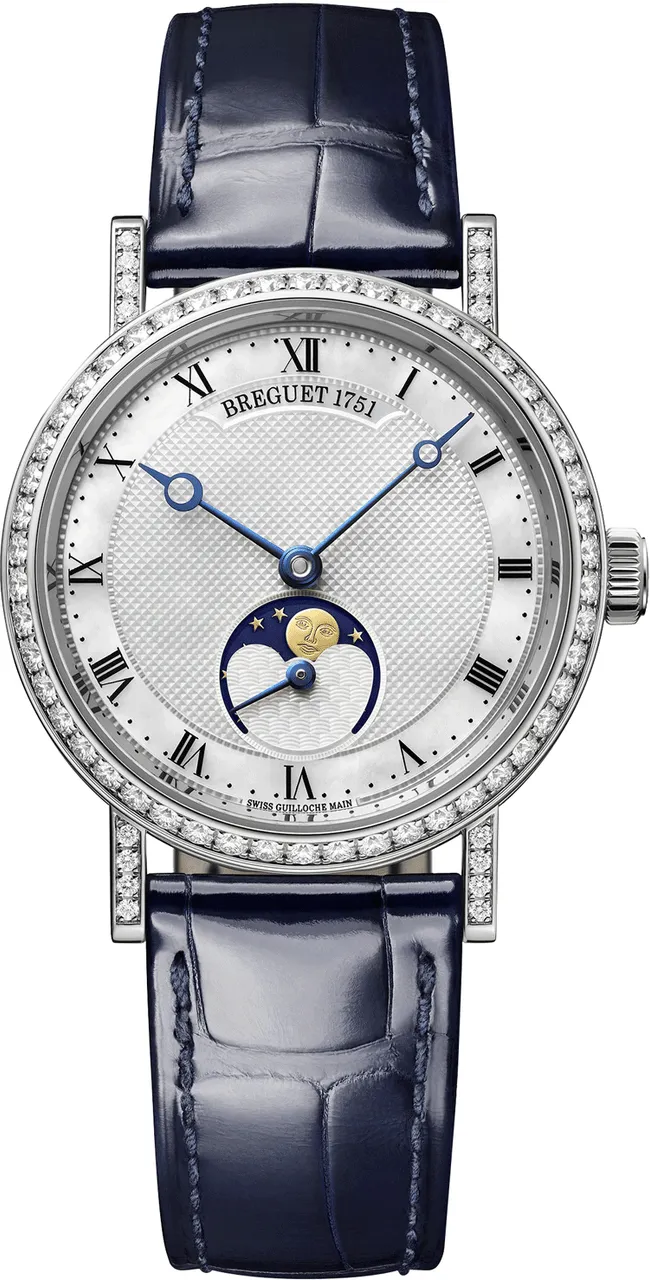 Breguet Classique 9088BB/52/964/DD0D 30mm White gold and 18k white gold and Diamond White