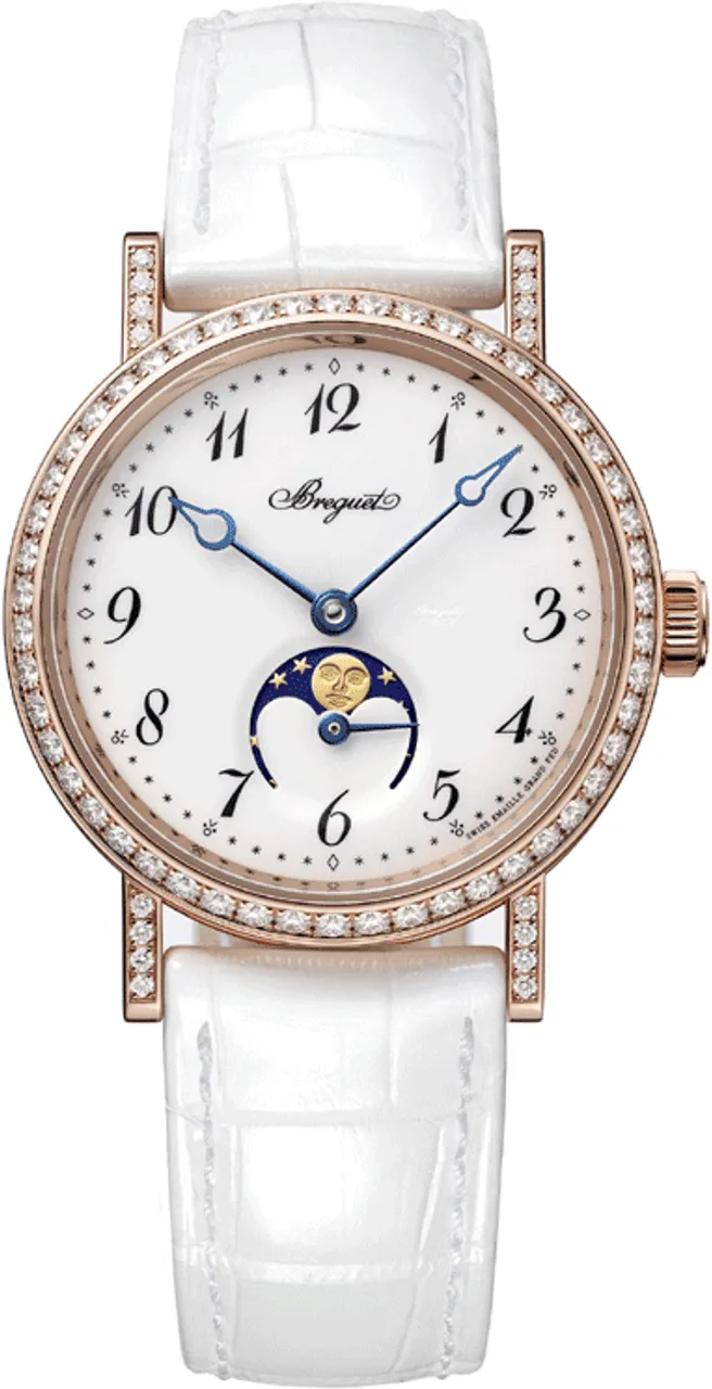 Breguet Classique 9088BR/29/964/DD0D 30mm Rose gold White