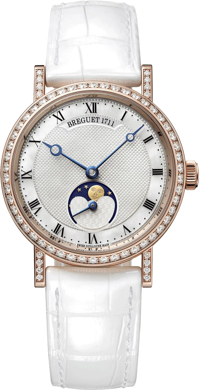 Breguet Classique 9088BR/52/964/DD0D 30mm Rose gold and Diamond and 18k rose gold White