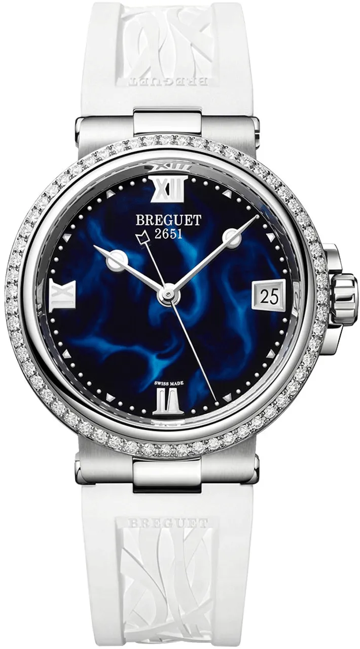 Breguet Marine 9518ST/E2/584/D000 34mm Stainless steel Blue