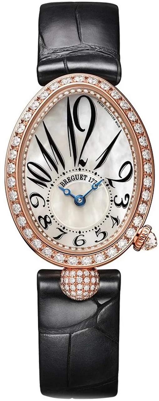 Breguet Reine de Naples 8928BR/5W/944/DD0D 25mm Rose gold White