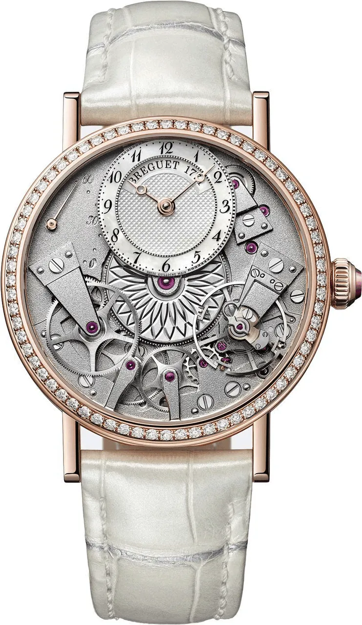 Breguet Tradition 7038BR/18/9V6/D00D 37mm Rose gold and 18k rose gold White