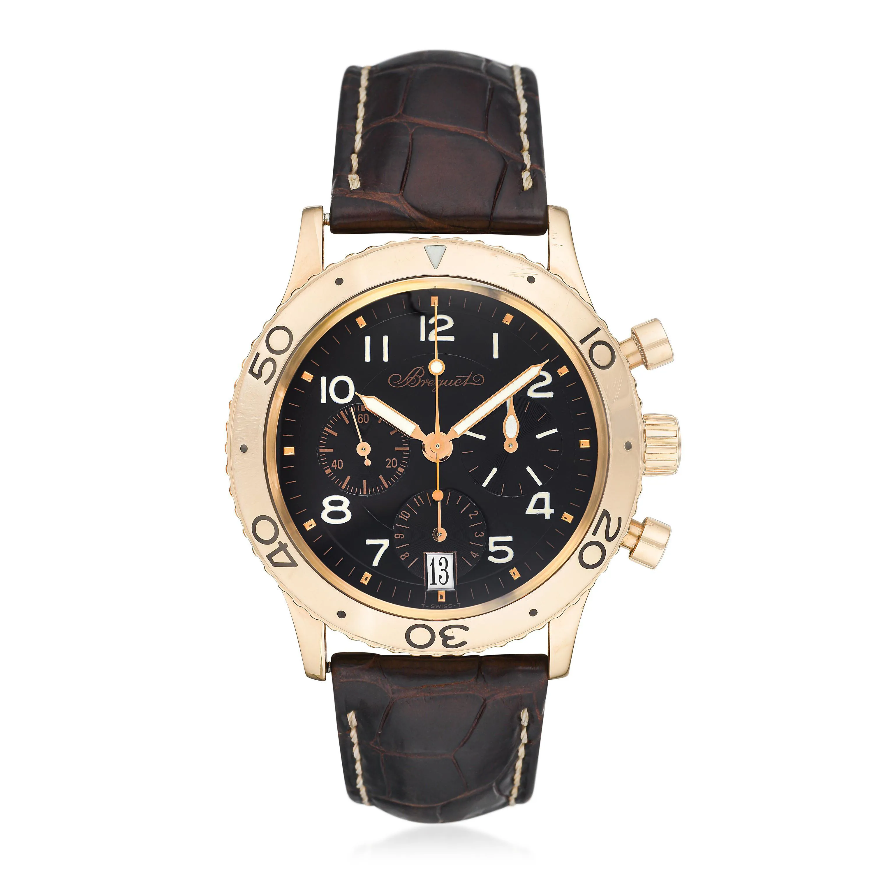 Breguet Type XX 3820BR 39mm 18k rose gold Black