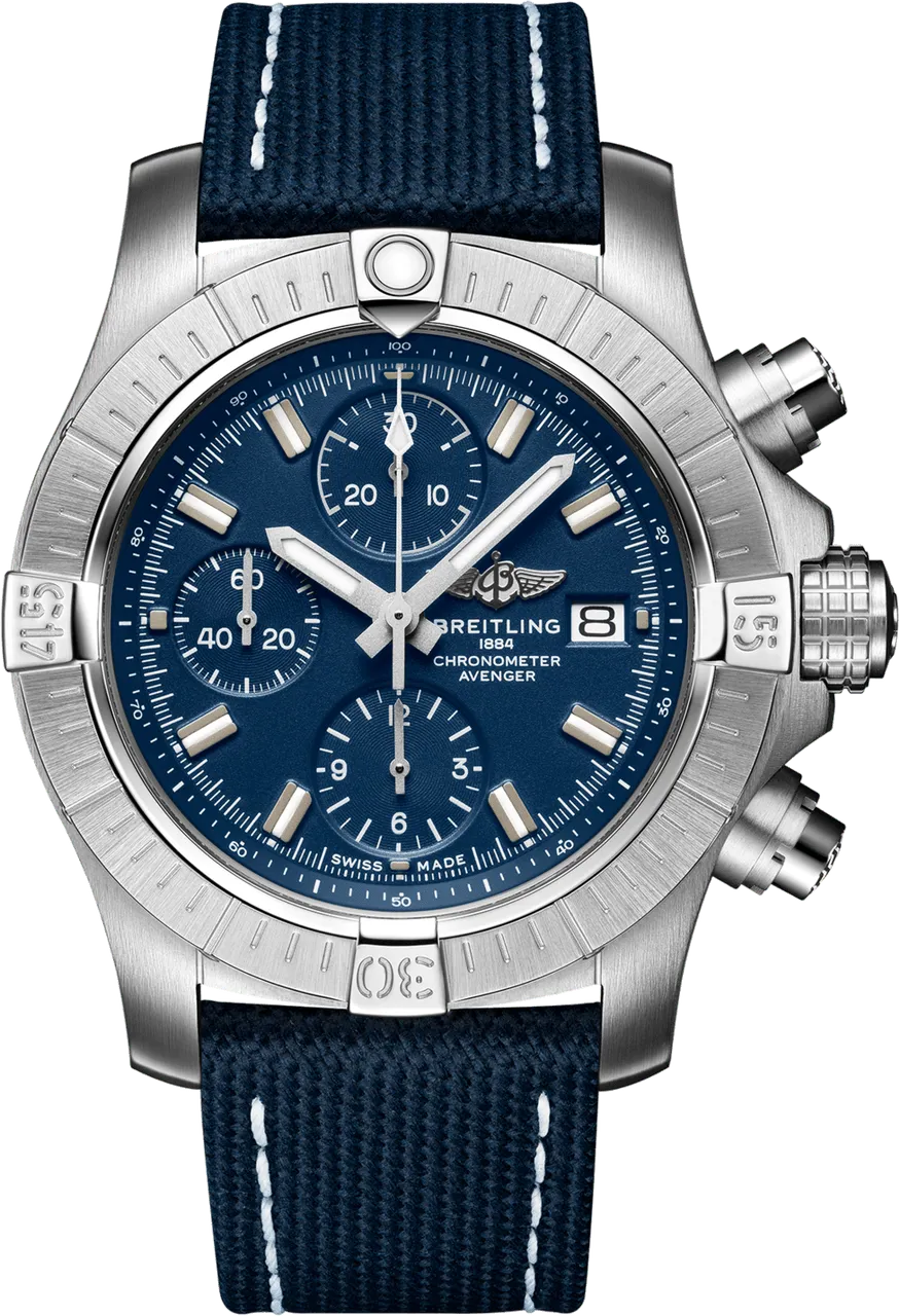 Breitling Avenger A13385101C1X1 43mm Stainless steel Blue