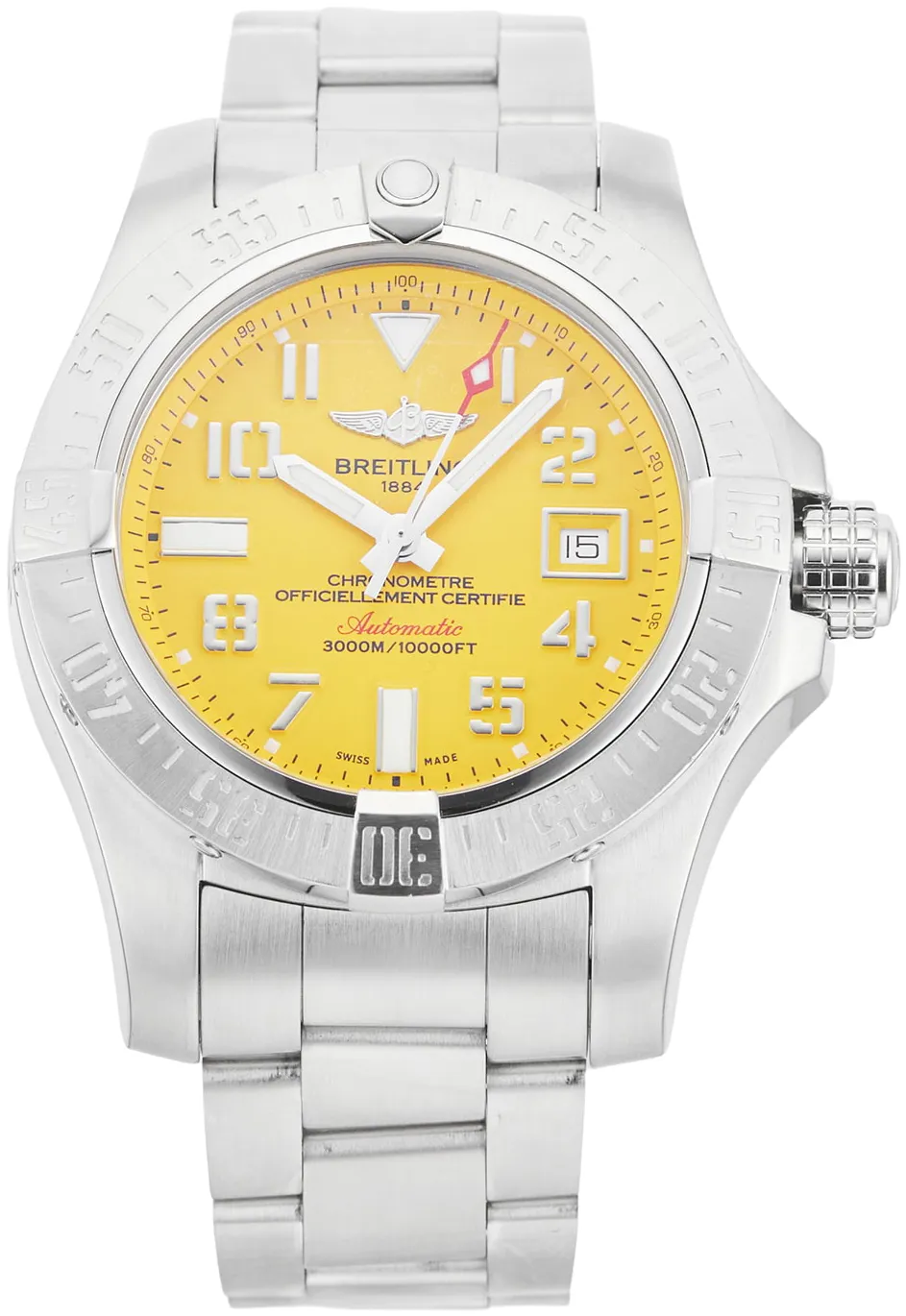 Breitling Avenger A1733110/I519 45mm Stainless steel Yellow