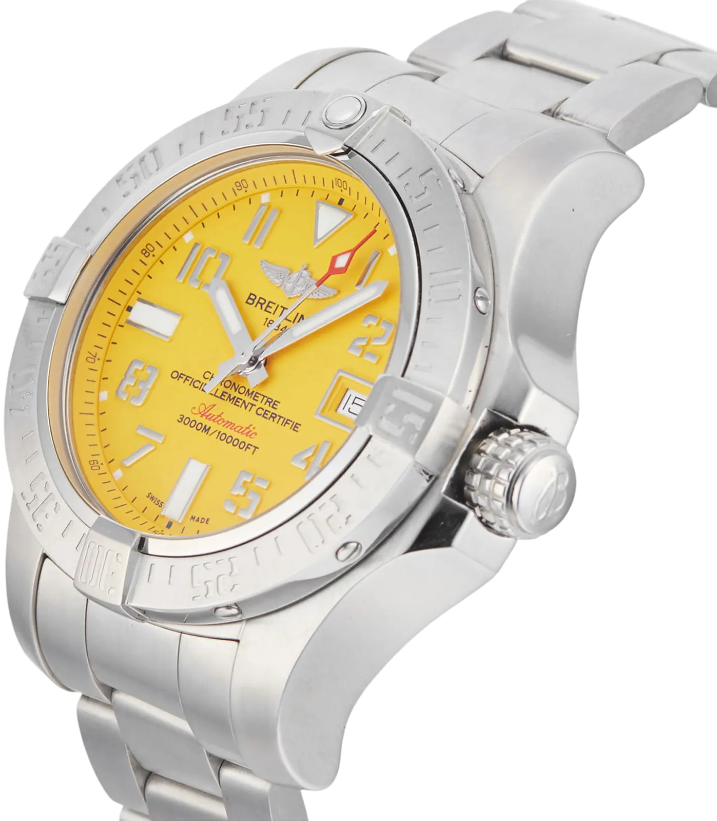 Breitling Avenger A1733110/I519 45mm Stainless steel Yellow 1