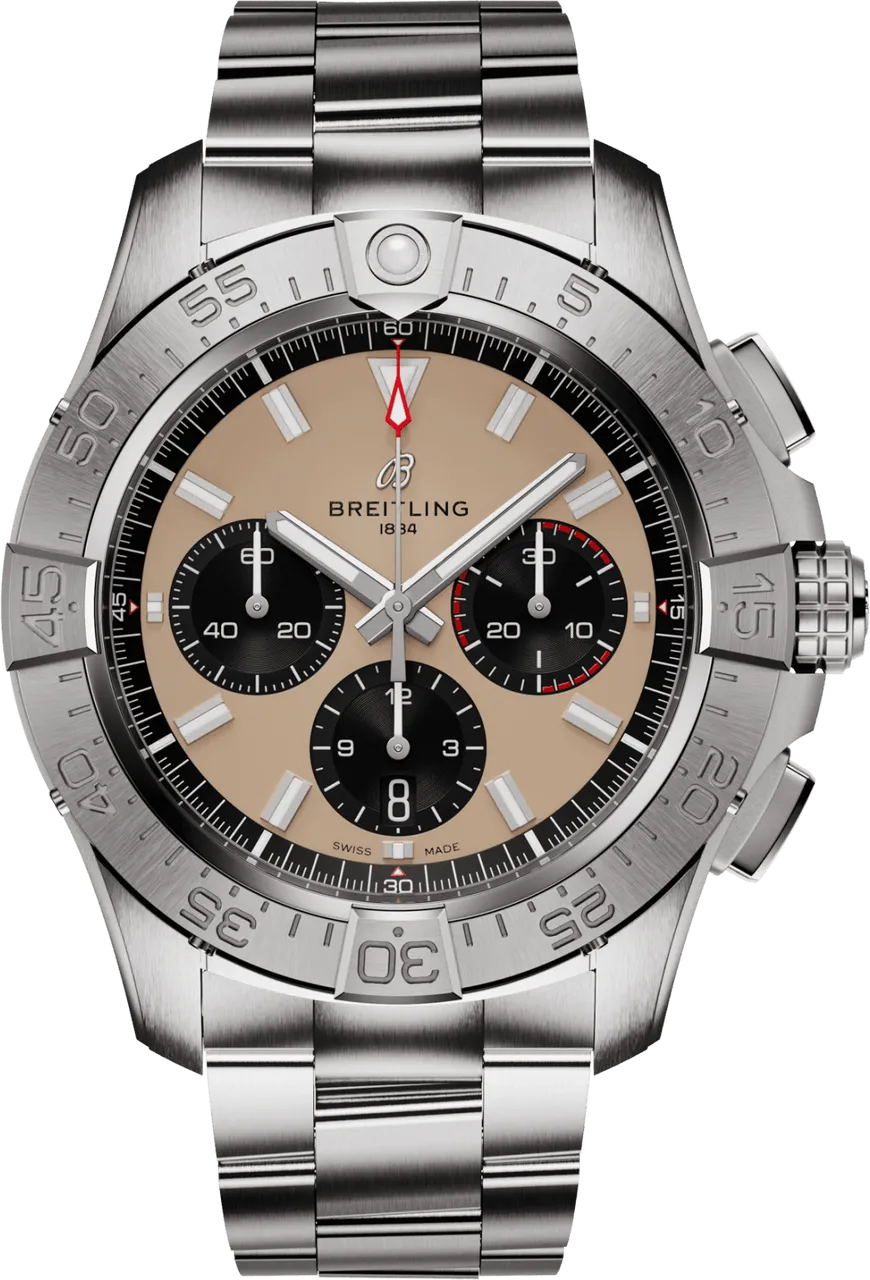 Breitling Avenger AB0147101A1A1 44mm Stainless steel Beige