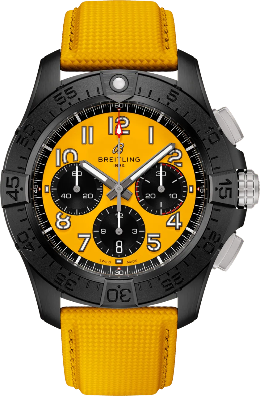 Breitling Avenger SB0147101I1X1 44mm Black ceramic Yellow