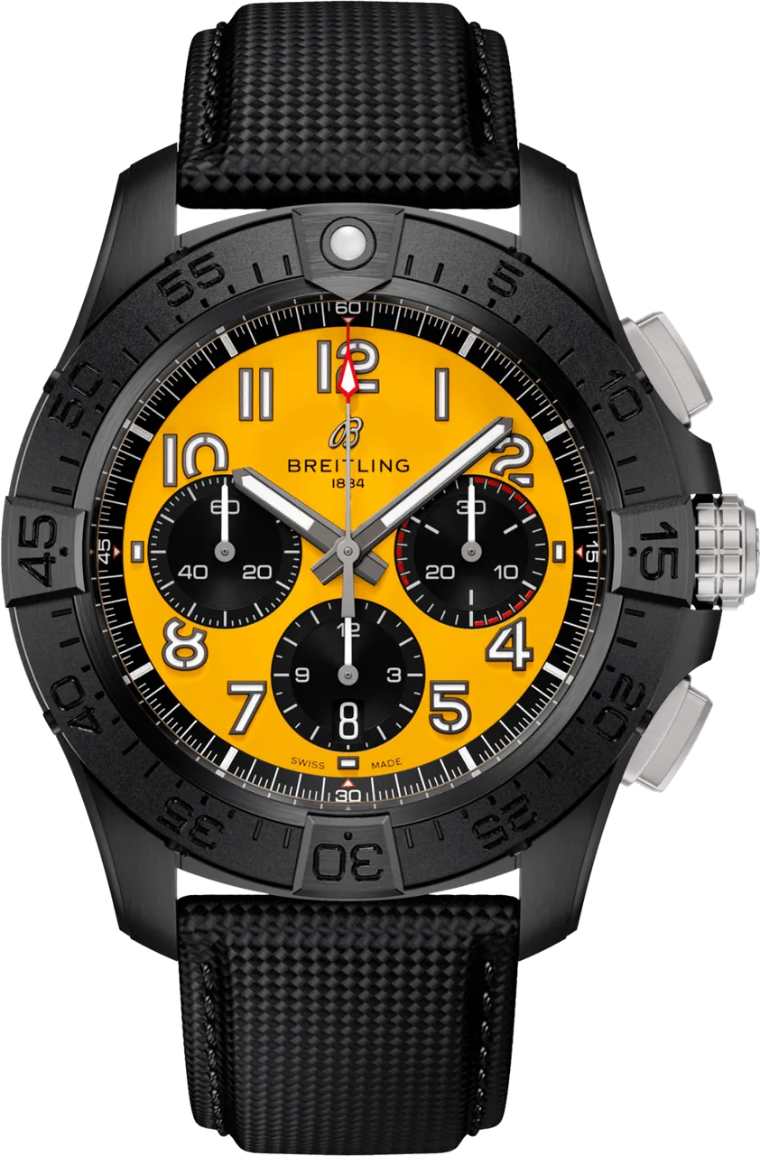 Breitling Avenger SB0147101I1X2 44mm Black ceramic Yellow