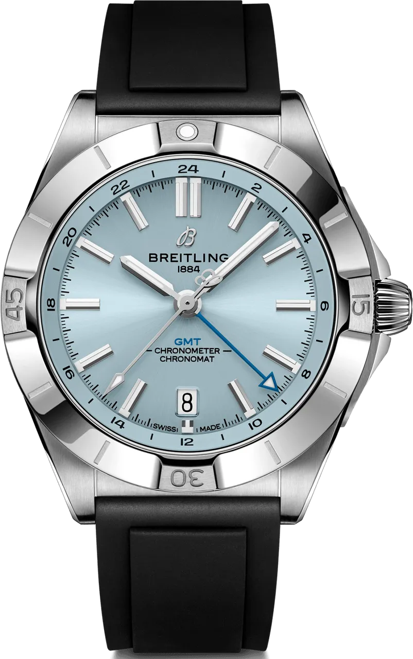 Breitling Chronomat GMT p32398101c1s1 40mm Platinum and Stainless steel Blue