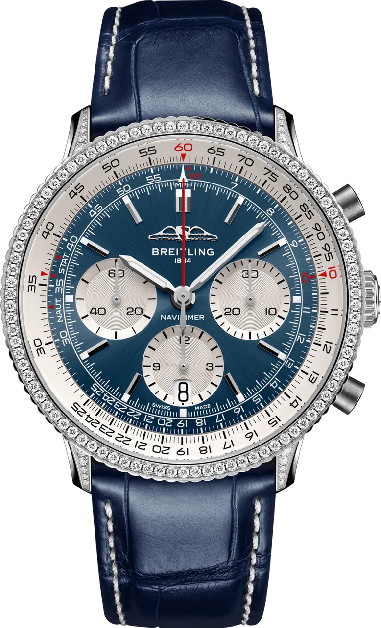 Breitling Navitimer B01 Chronograph AB0139631C1P1 41mm Stainless steel Blue