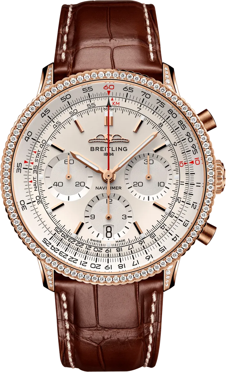 Breitling Navitimer B01 Chronograph RB0139631G1P1 41mm Rose gold Silver