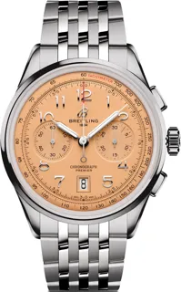 Breitling Premier AB0145331K1A1 Stainless steel Salmon