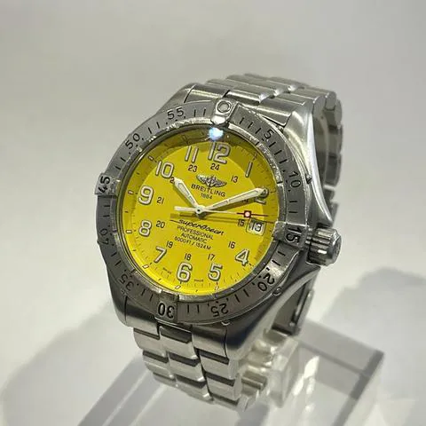 Breitling Superocean A17345 41mm Stainless steel Yellow 1