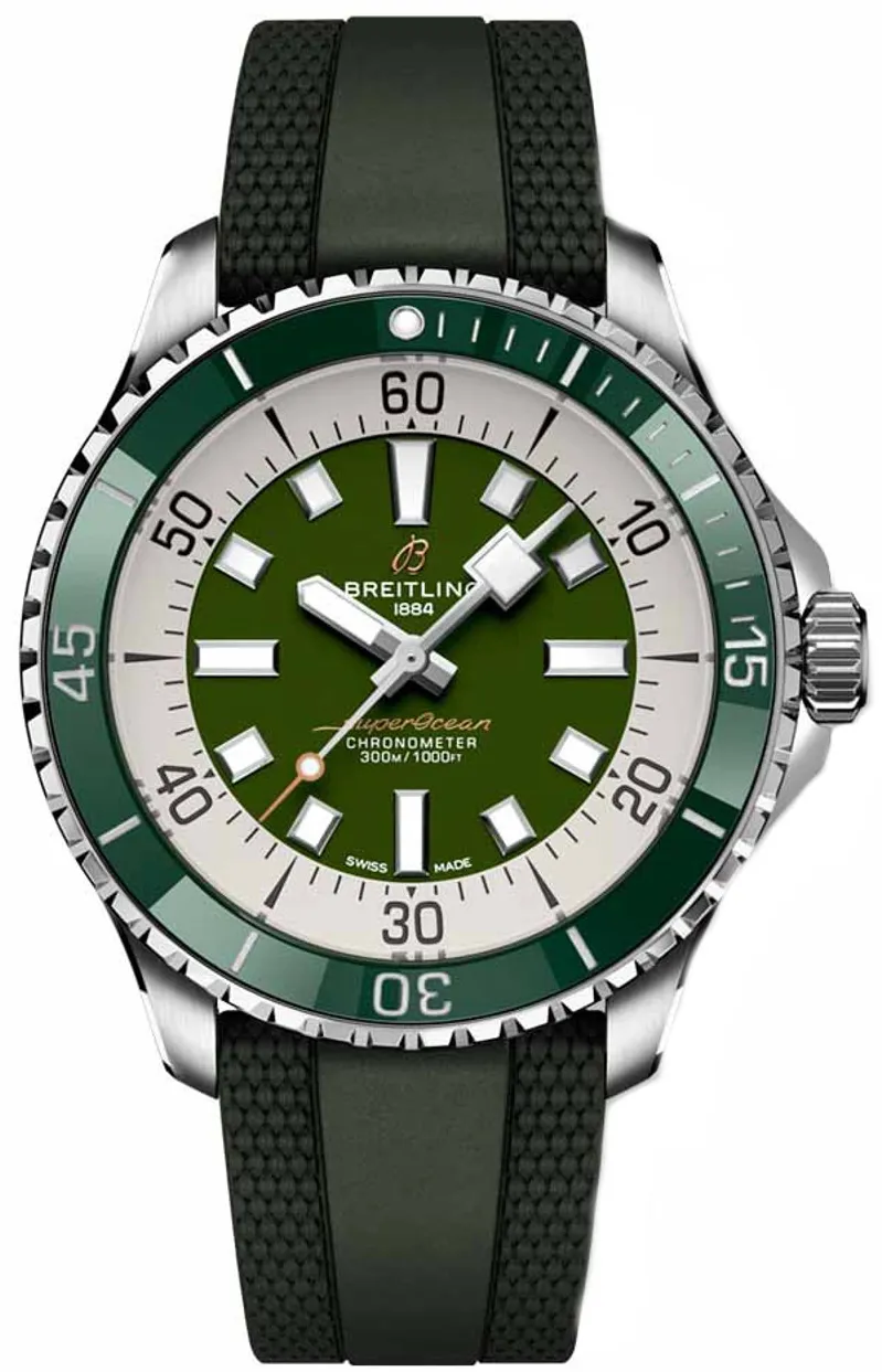 Breitling Superocean A17376A31L1S1 44mm Stainless steel Green