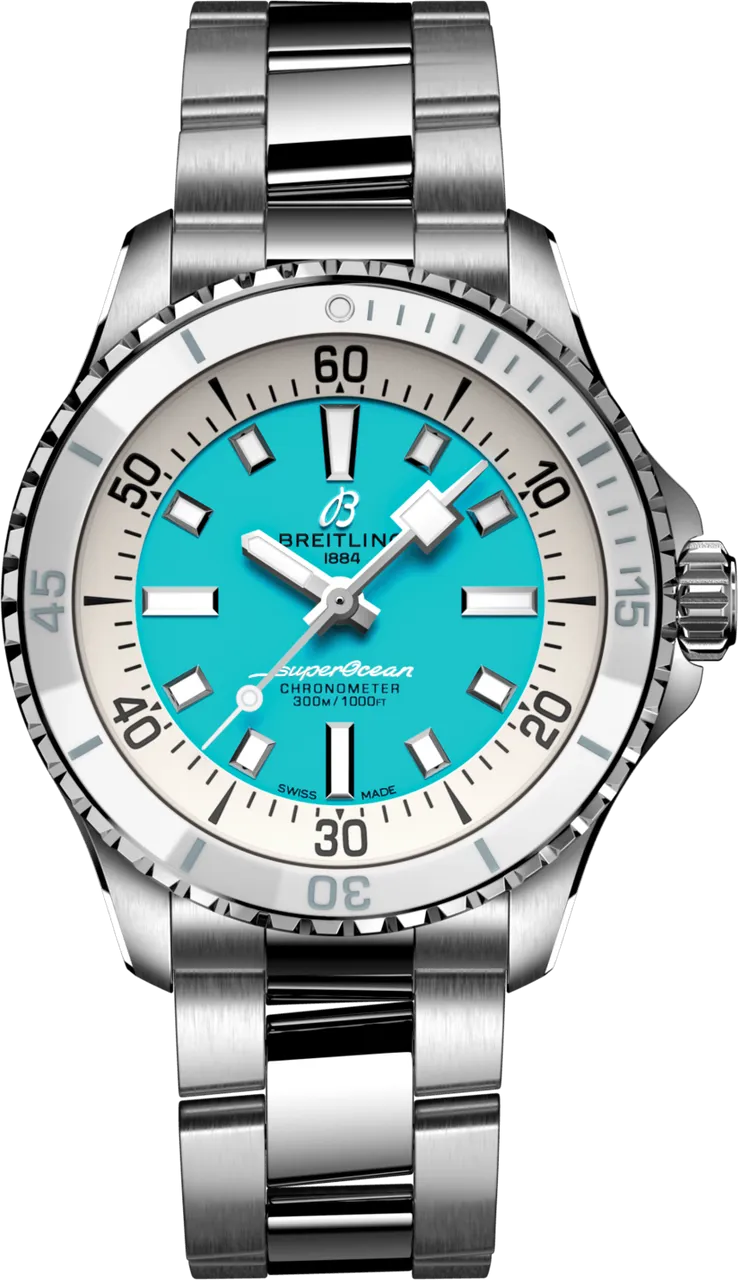 Breitling Superocean A17377211C1A1 36mm Stainless steel Turquoise