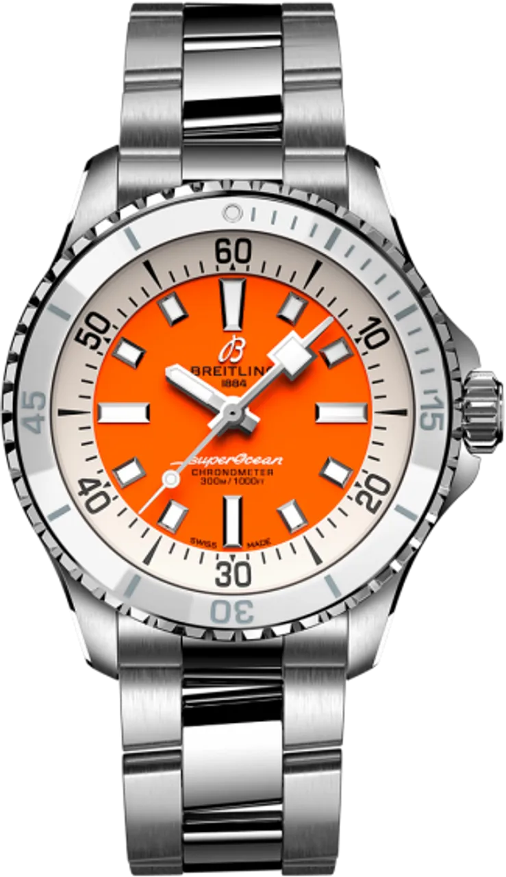 Breitling Superocean A17377211O1A1 36mm Stainless steel Orange