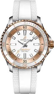 Breitling Superocean U173771A1A1S1 Stainless steel and 18k rose gold White