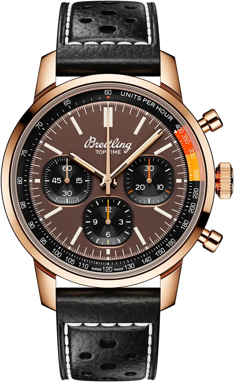 Breitling Top Time RB01761A1Q1X1 41mm Rose gold and 18k rose gold Brown