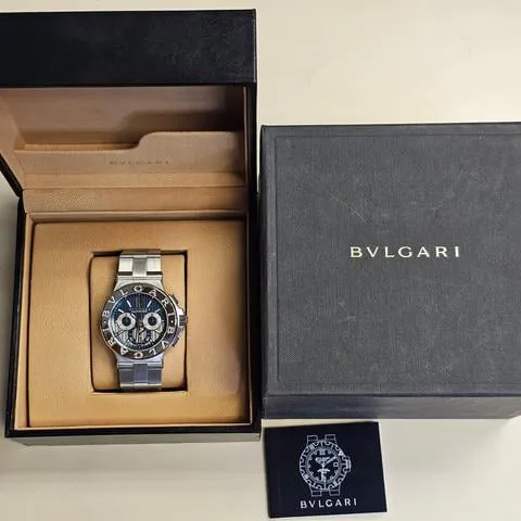 Bulgari Diagono DG42C14SWGSDCH 34mm Stainless steel Blue 6