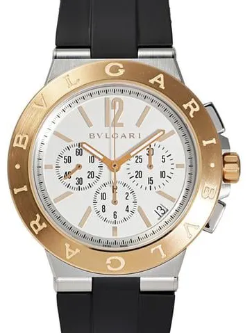 Bulgari Diagono DG41WSPGVDCH 41mm Yellow gold and Stainless steel Silver