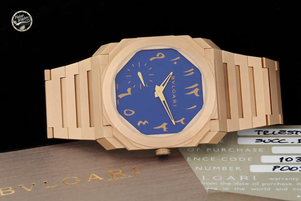 Bulgari Octo Finissimo 103300 Rose gold Blue 1