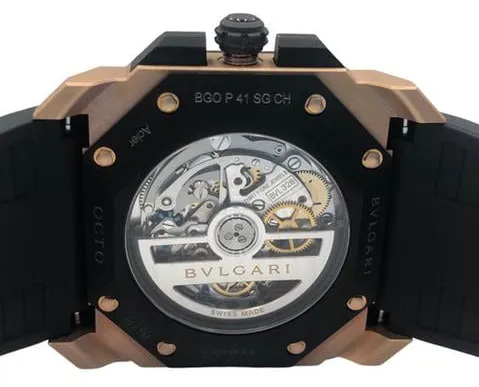 Bulgari Octo BGOP41BGLCH 41mm Rose gold Black 1