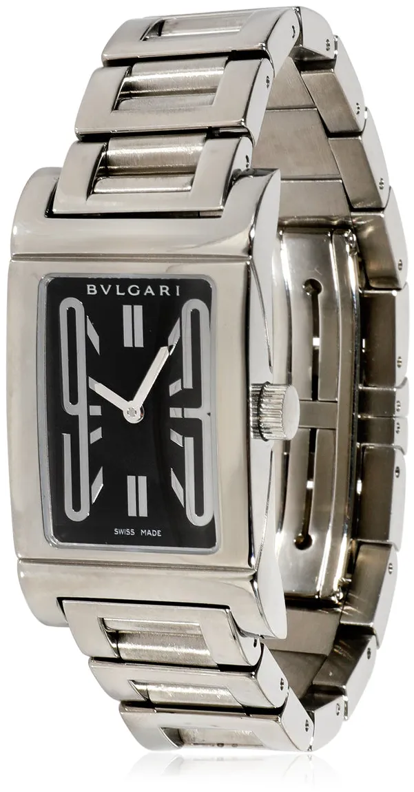 Bulgari Rettangolo RT39S 21mm Stainless steel Black