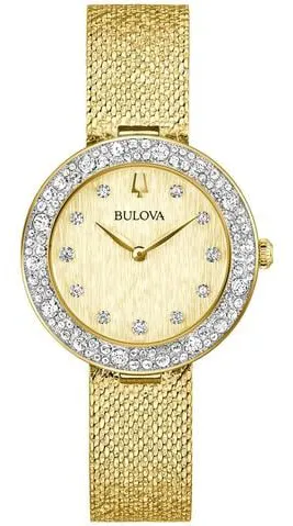 Bulova Crystal 98L321 32mm Yellow gold and Stainless steel Gold