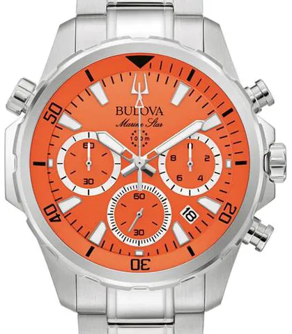 Bulova Marine Star 96B395 47mm Stainless steel Orange