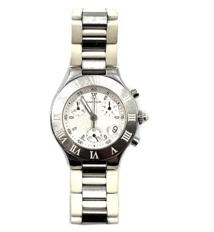 Cartier 21 Chronoscaph 2424 38mm Stainless steel Plateada,