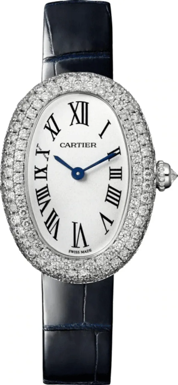 Cartier Baignoire WJBA0015 32mm White gold and 18k white gold and Diamond Silver