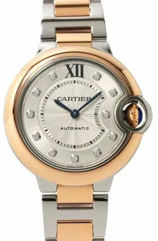 Cartier Ballon Bleu 33mm W3BB0006 33mm Yellow gold and Stainless steel Silver