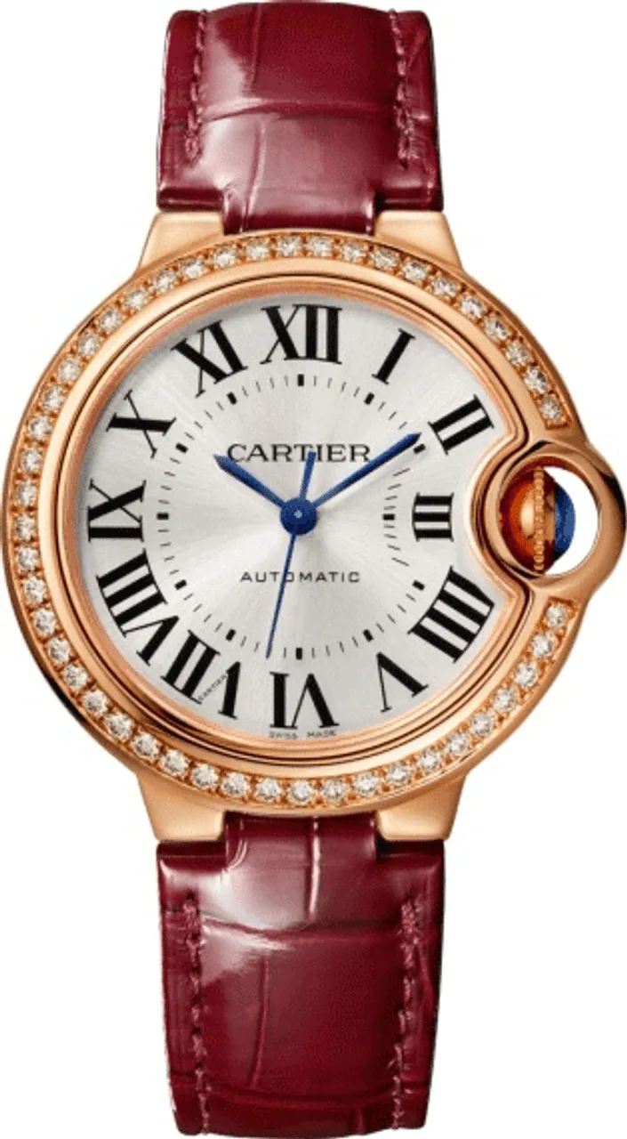 Cartier Ballon Bleu 33mm WJBB0033 33mm Rose gold and 18k rose gold Silver