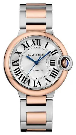 Cartier Ballon Bleu de Cartier W2BB0033 36mm Yellow gold and Stainless steel Silver