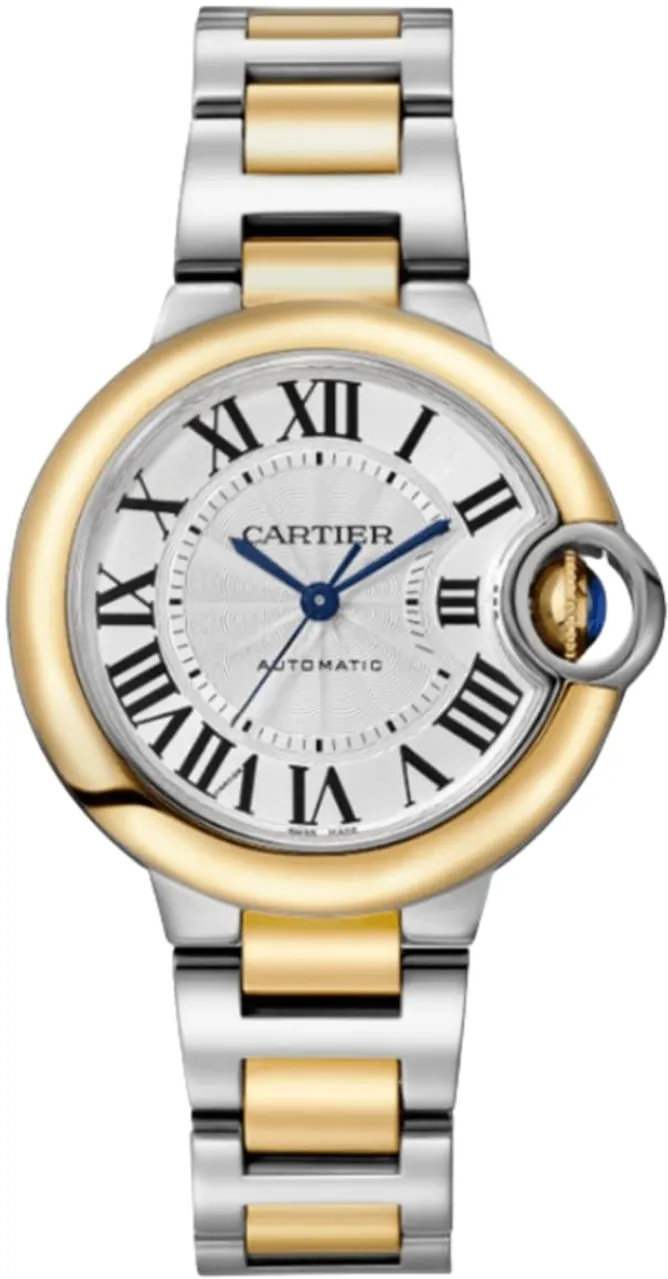 Cartier Ballon Bleu de Cartier W2BB0037 33mm Yellow gold and Stainless steel and 18k yellow gold Silver