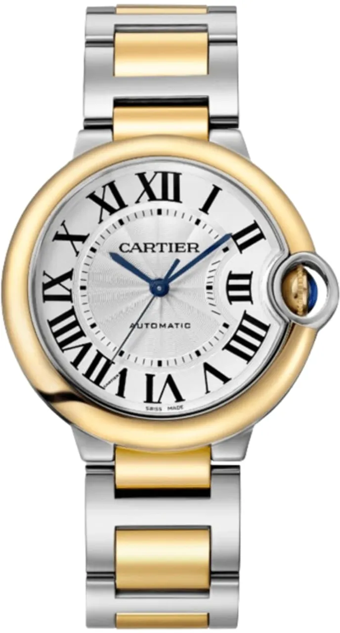 Cartier Ballon Bleu de Cartier W2BB0038 36mm Yellow gold and Stainless steel and 18k yellow gold Silver