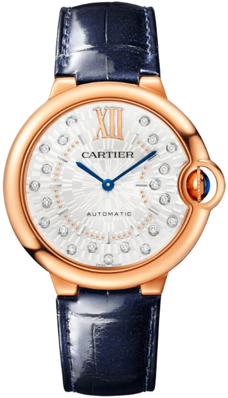 Cartier Ballon Bleu de Cartier WGBB0053 36mm Rose gold and 18k rose gold Silver