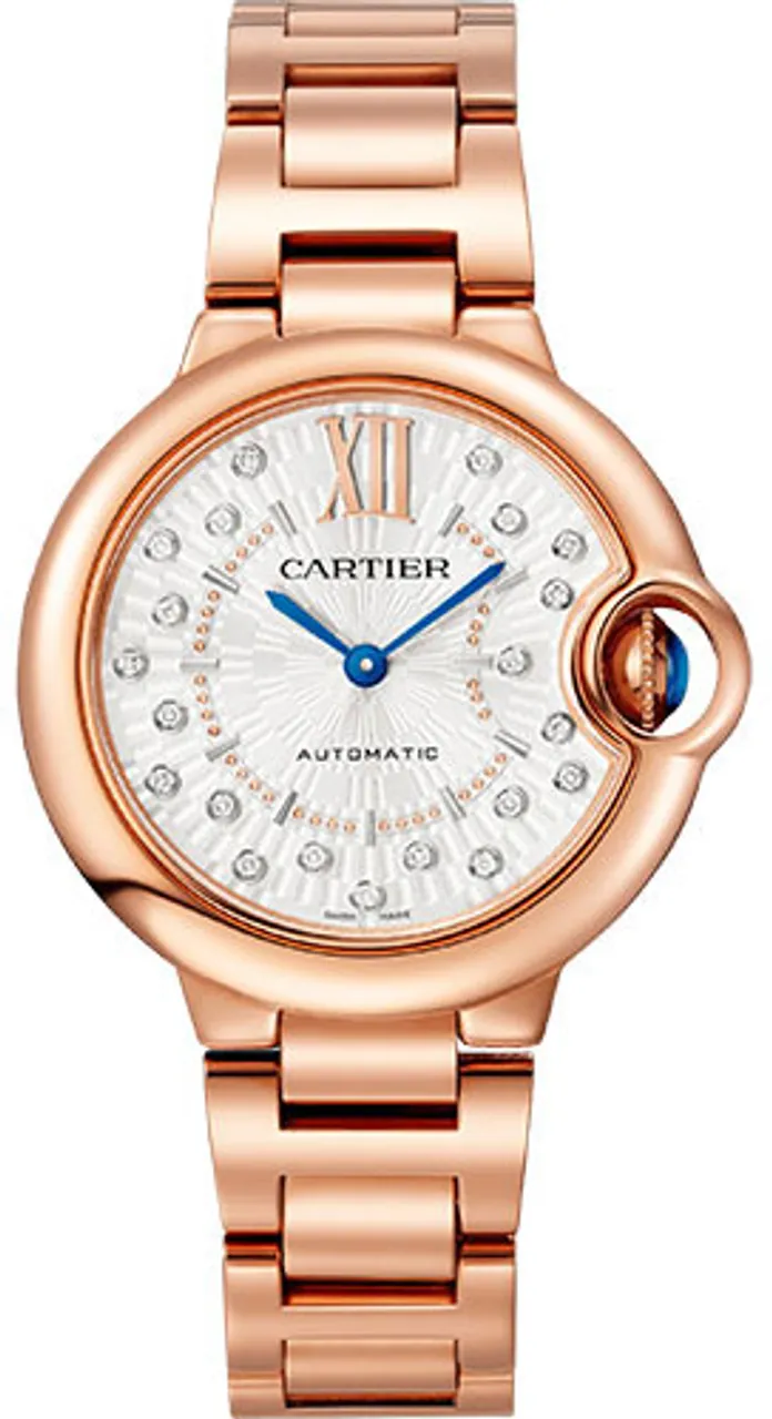 Cartier Ballon Bleu de Cartier WGBB0054 33mm Rose gold and 18k rose gold Silver