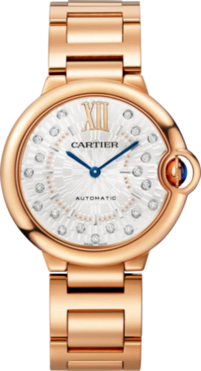 Cartier Ballon Bleu de Cartier WGBB0055 36mm Rose gold and 18k rose gold Silver