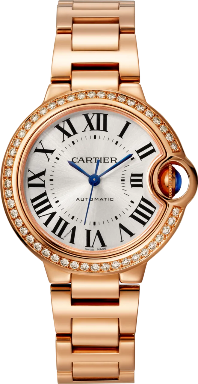 Cartier Ballon Bleu de Cartier WJBB0063 33mm Rose gold and 18k rose gold Silver