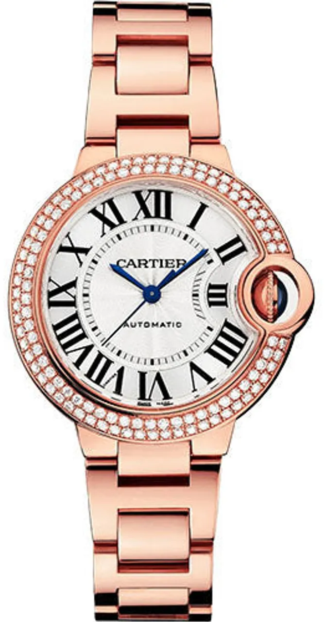 Cartier Ballon Bleu de Cartier WJBB0066 33mm Rose gold and 18k rose gold Silver