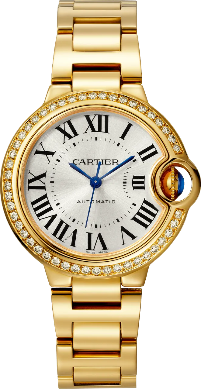 Cartier Ballon Bleu de Cartier WJBB0069 33mm Yellow gold and 18k yellow gold Silver