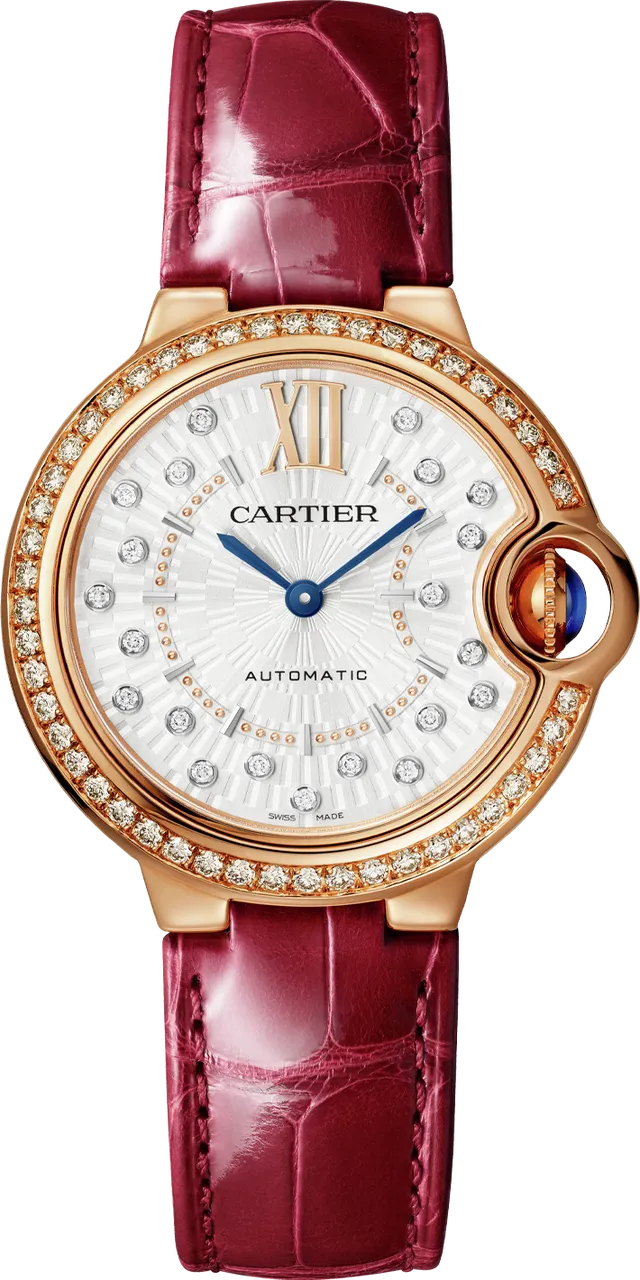 Cartier Ballon Bleu de Cartier WJBB0080 33mm Rose gold and 18k rose gold Silver