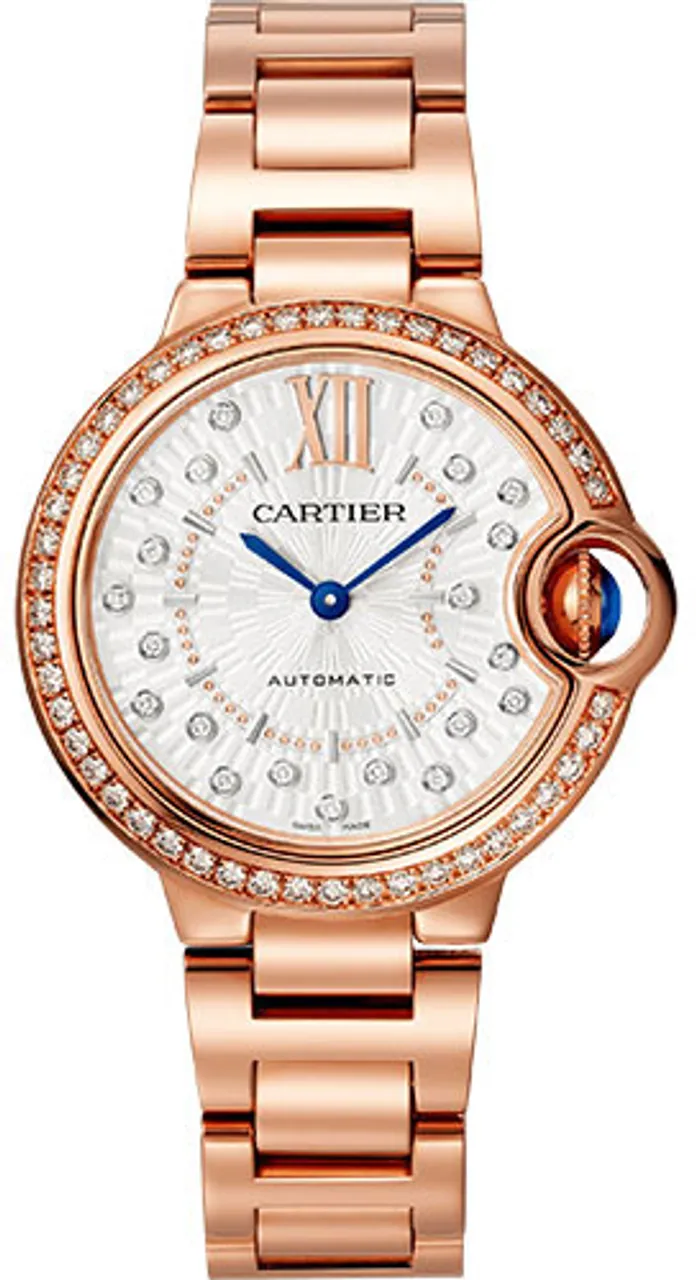 Cartier Ballon Bleu de Cartier WJBB0083 36mm Rose gold and 18k rose gold Silver