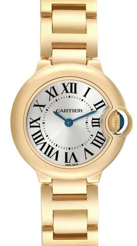 Cartier Ballon Bleu W69001Z2 28mm Yellow gold Silver