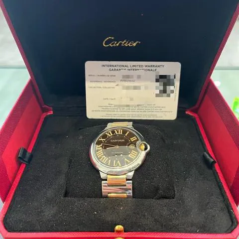 Cartier Ballon Bleu W6920032 42mm Yellow gold and Stainless steel Brown 1