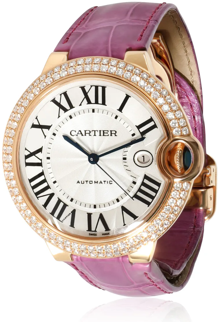 Cartier Ballon Bleu WE900851 42mm Rose gold Silver