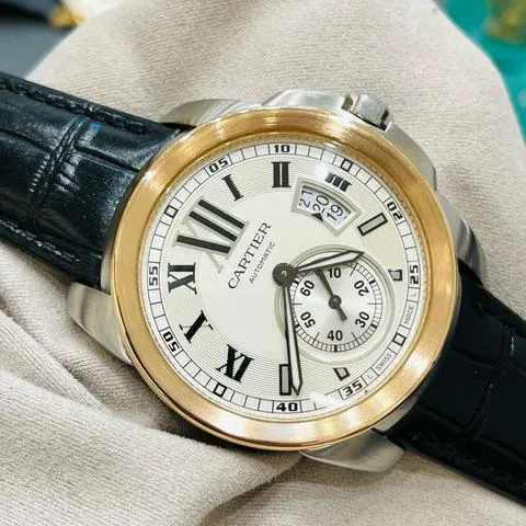 Cartier Calibre de Cartier W7100011 42mm Yellow gold and Stainless steel Silver